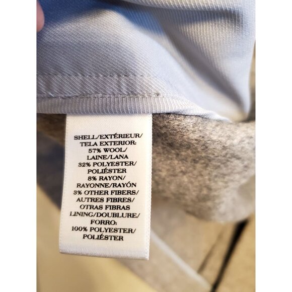 Ann Taylor Petite Wool Blend Blazer In Light Grey Size SP Small Petite - Picture 8 of 9